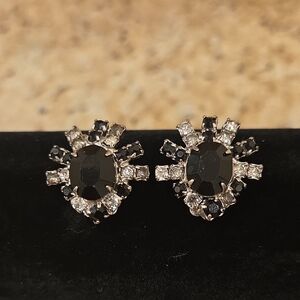 Elegant Black and Silver Earrings